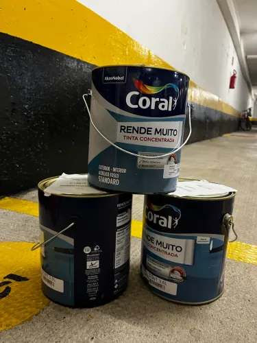 3 Latas de Tinta Branco Neve - Rende Muito (Coral)