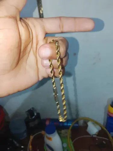 ? PULSEIRA DOURADA MODELO CORDA TORCIDA ? 1ª LINHA