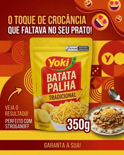 Batata palha Yoki tamanho Família . Para ceia de.natal, cachorro quente, Strogonoff,..