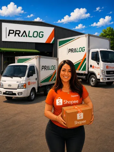 Entregador de mercadorias da Shopee