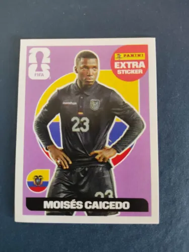 Figurinha Extra Sticker Roxa - Caicedo - Copa do Mundo 2026