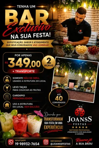 PROMOÇÃO BARTENDER