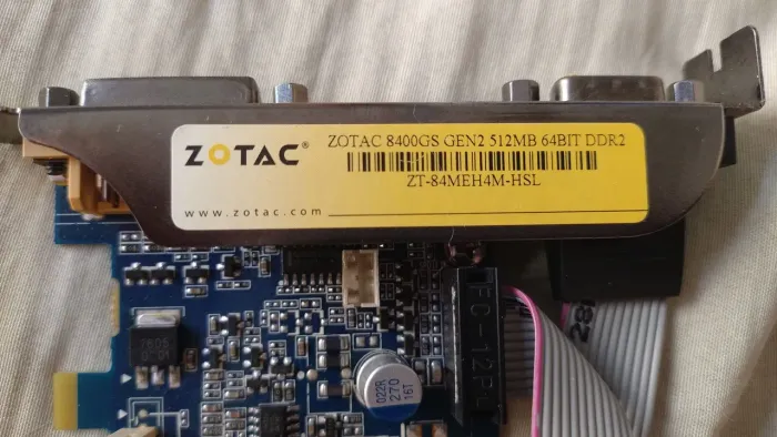 Placa de vídeo zotac DDR2 512mv