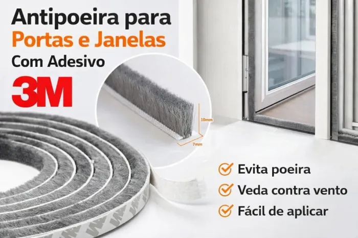 Vedação de portas e janelas com fita especial