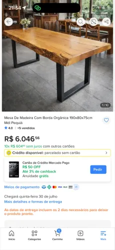 Mesa Madeira Demolição 