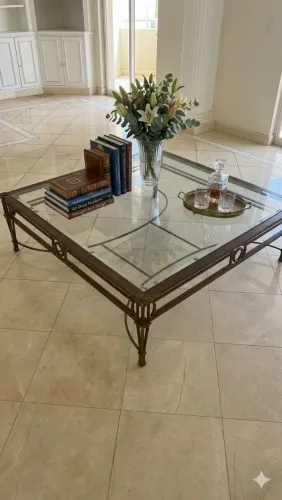 Mesa com Tampo Cristal