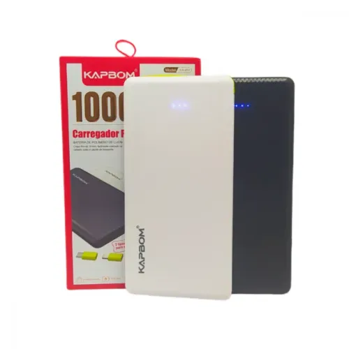 Suporte Portátil Power Bank 10000mAh com 03 Saídas V8 / TIPO-C / Lightning 