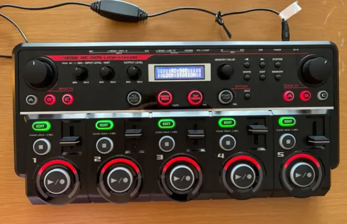 Pedal De Efeito Boss Loop Station Rc-505 Preto (semi-novo)