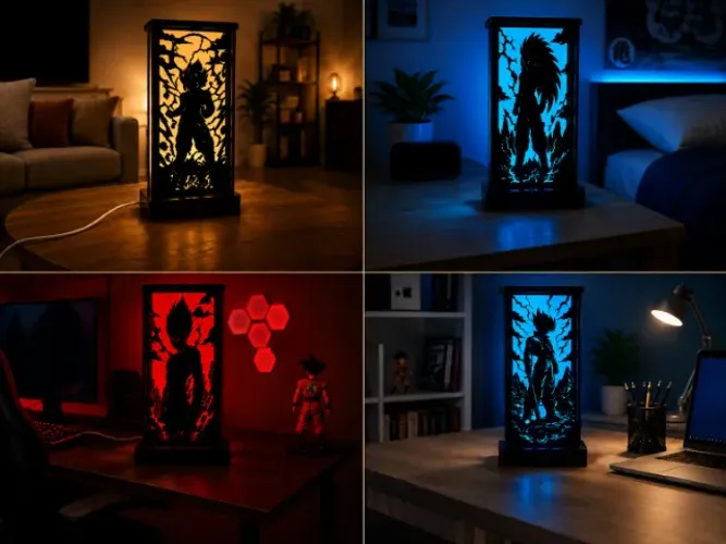 Luminária LED de Sombra - Coleção Dragon Ball Z (Shadow Lamp)