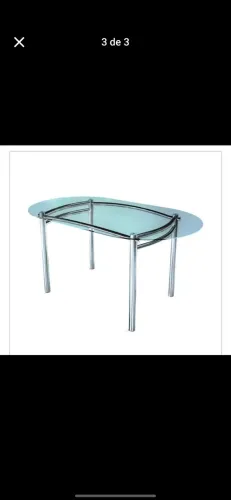 Mesa jantar carraro  tampo vidro
