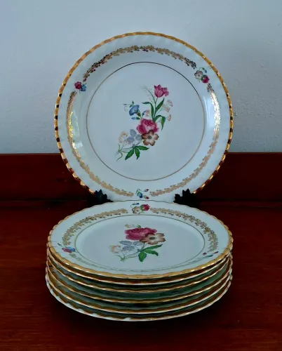 Conjunto Para Bolo / Sobremesa Porcelana Steatita Déc 50