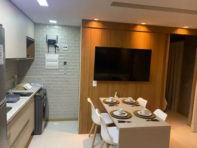 Apartamento 1/4 no House Barra, vista mar, 42m², porteira fechada, varanda gourmet integra