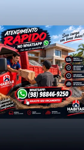 Areia, piçarra, pedra bita e tijolos com entrega rápida
