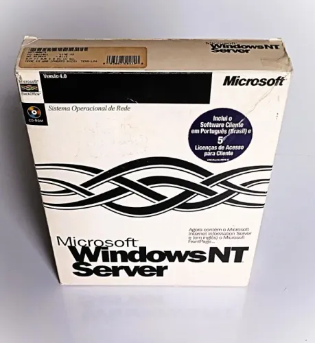 Microsoft Windows NT Server 4.0 Original Big Box Completo - Vintage - Colecionador