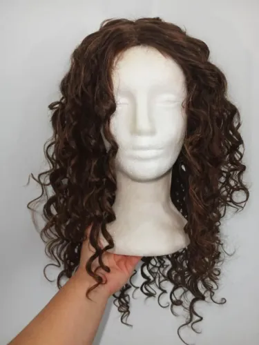 Peruca Wig Cacheada Orgânica Loiro Mel 55cm - Fantasia / Cosplay