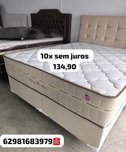 Cama casal colchão e base