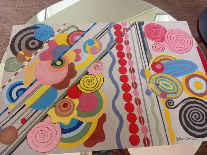 Vende-se quadro pintado a mao de acrilico