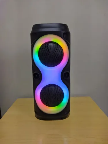 Caixa De Som Portátil Bluetooth Com Led 50W De Potência