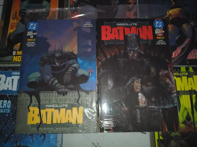 Lote Absolute Batman 1, 2, 3, 4, 6 + Variante CCXP + Variante Berserk (Lacradas)