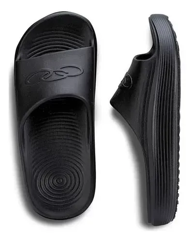 Chinelo Olympikus - Sereno - Preto - Estilo slide, em EVA