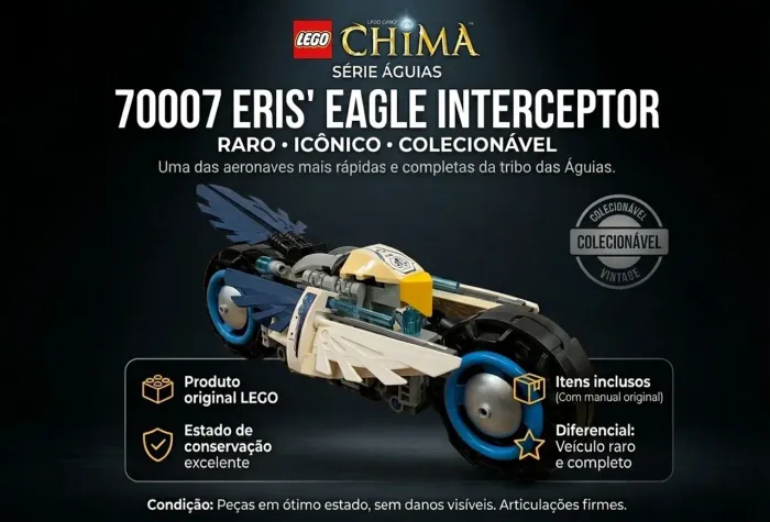 LEGO ORIGINAL - MOTO ÁGUIA / VEÍCULO DE COMBATE
