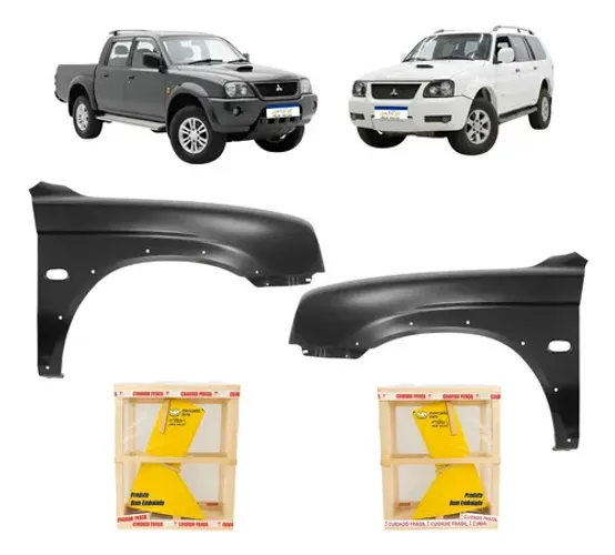Par Paralama Pajero Sport 2004 A 2011 Mitsubishi Novo