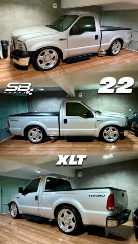 Rodas aro 22 Ford F250 Xlt Prata 8 furos novas