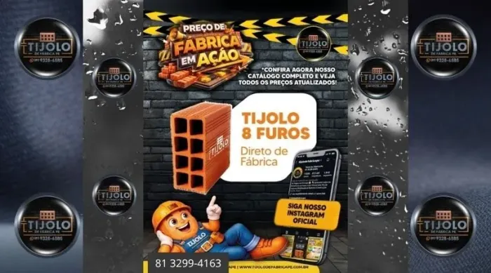 tijolo 8 furos para grandes obras 