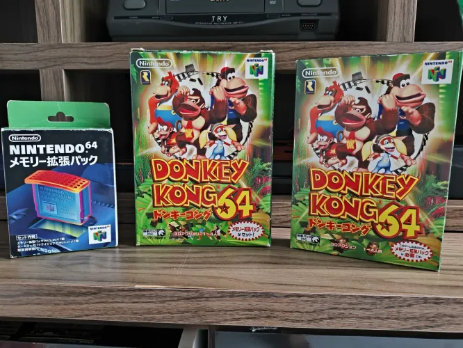 Kit Donkey Kong 64 com Expancion pack com caixa e manula