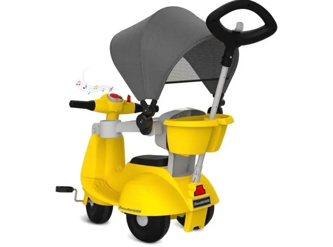 Triciclo Infantil com Empurrador e Pedal 1240 - com Capota Bandeirante