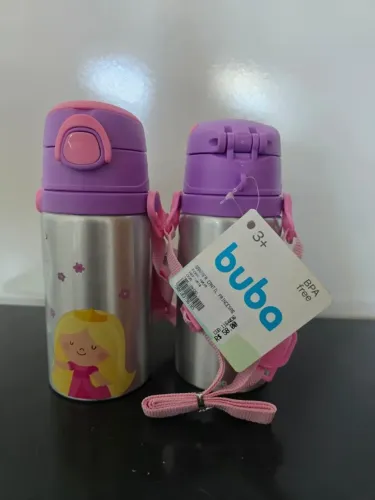 2 GARRAFINHAS ALUMINIO BUBA PRINCESAS 450 ML (LEIA A DESCRIÇÃO)