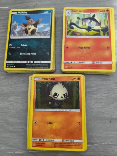 Bulk de 90 cartas pokémon tcg
