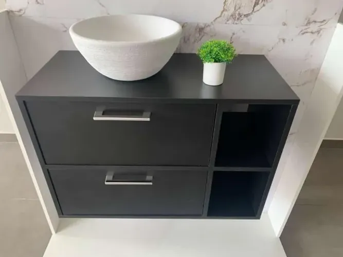 Armário Para Banheiro ou Lavabo 100% MDF Mais Cuba a Pronta Entrega