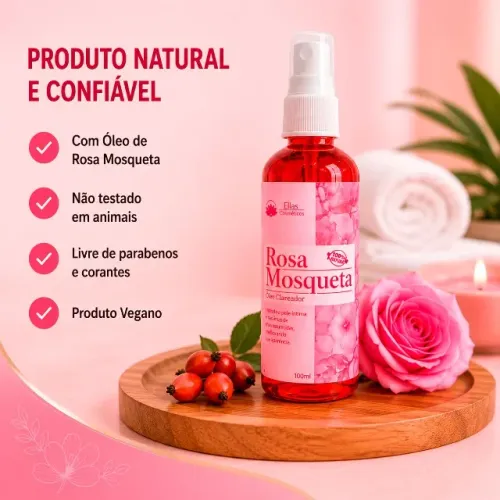 Óleo Rosa Mosqueta Clareador 100 ml Ellas Cosméticos - CM0042