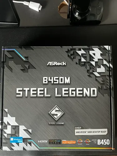 Placa Mãe Asrock B450m Steel Legend