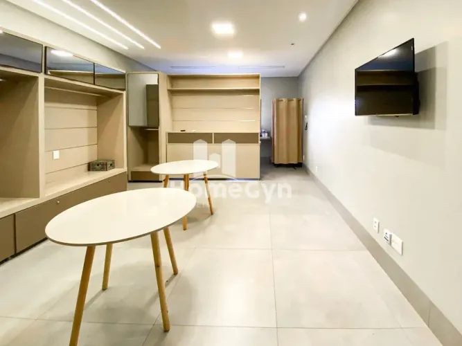 Sala para locação com planejados na Av T2 Setor Bueno, Goiânia, GO.