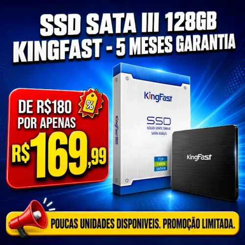 SSD SATA III 128GB KingFast F10 com entrega grátis