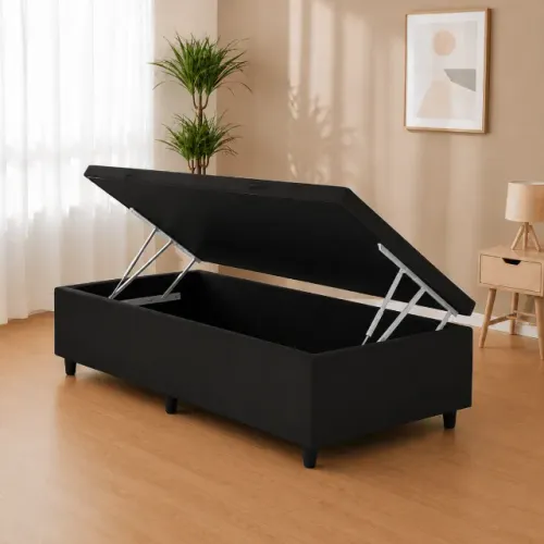 Cama Box Solteiro Com Baú