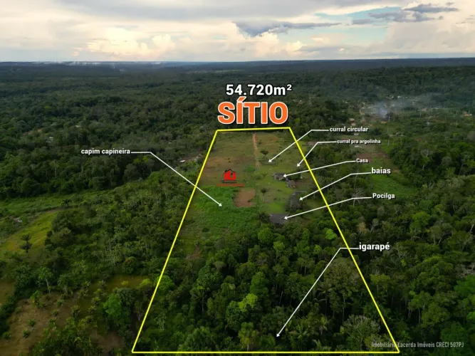 Sítio no Rio Preto da Eva 54.700m² Rio Preto da Eva - AM