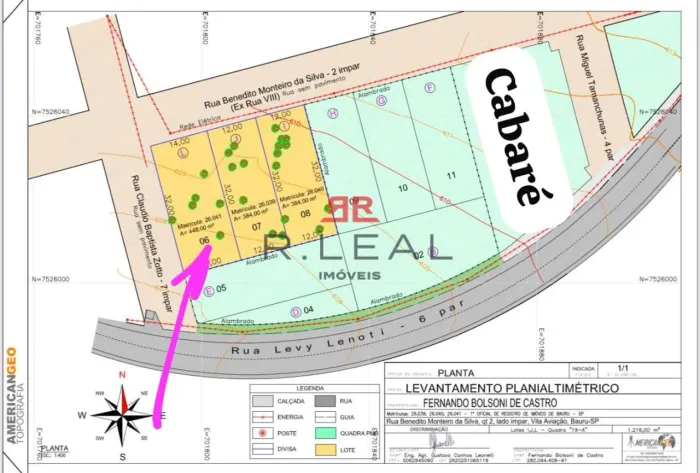 Terreno para venda com 480 m² na Vila Aviação B, Bauru - SP