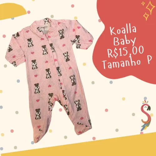 Macacão com Pezinho Koalla Baby