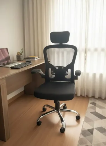 Cadeira de Escritório NOVA - Super confortável com Apoio Ergonômico -NA CAIXA!