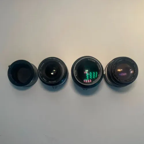 Lentes Analógicas Nikon NIKKOR e Olympus (35, 50 e 105mm) + Adaptadores para câmeras Sony