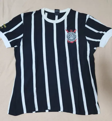 Camisa Corinthians Retrô 1977 Oficial G - Algodão - Escudo Bordado