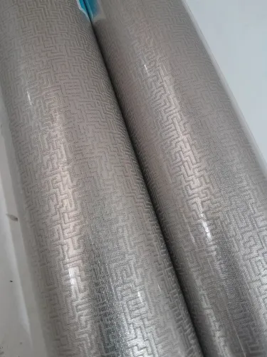 2 Rolos de Papel de Parede Prateado