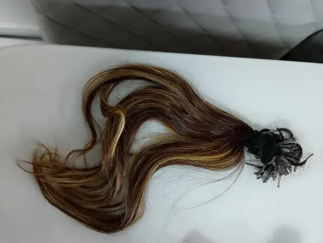 Cabelo Humano pequeno.
