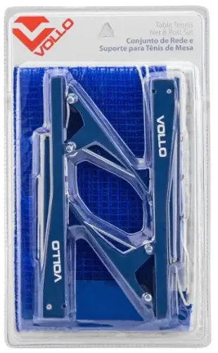 Rede Tênis De Mesa Ping-Pong Com Suporte Alicate Em Nylon Vollo Azul