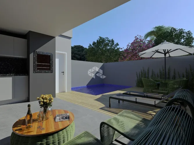 CASA GEMINADA A VENDA COM 3 SUÍTES COM PISCINA - RESIDENCIAL ANTÁRTICA