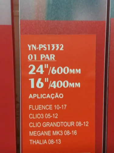 Palheta fluence e Clio 01 par específica cinoy