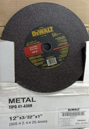 Disco De Corte Abrasivo Metal 12x3/32x1 Dewalt Dw44620